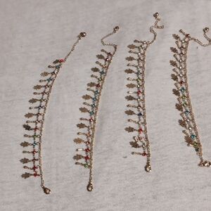 Elegant Gold and Multicolor Charm Bracelet